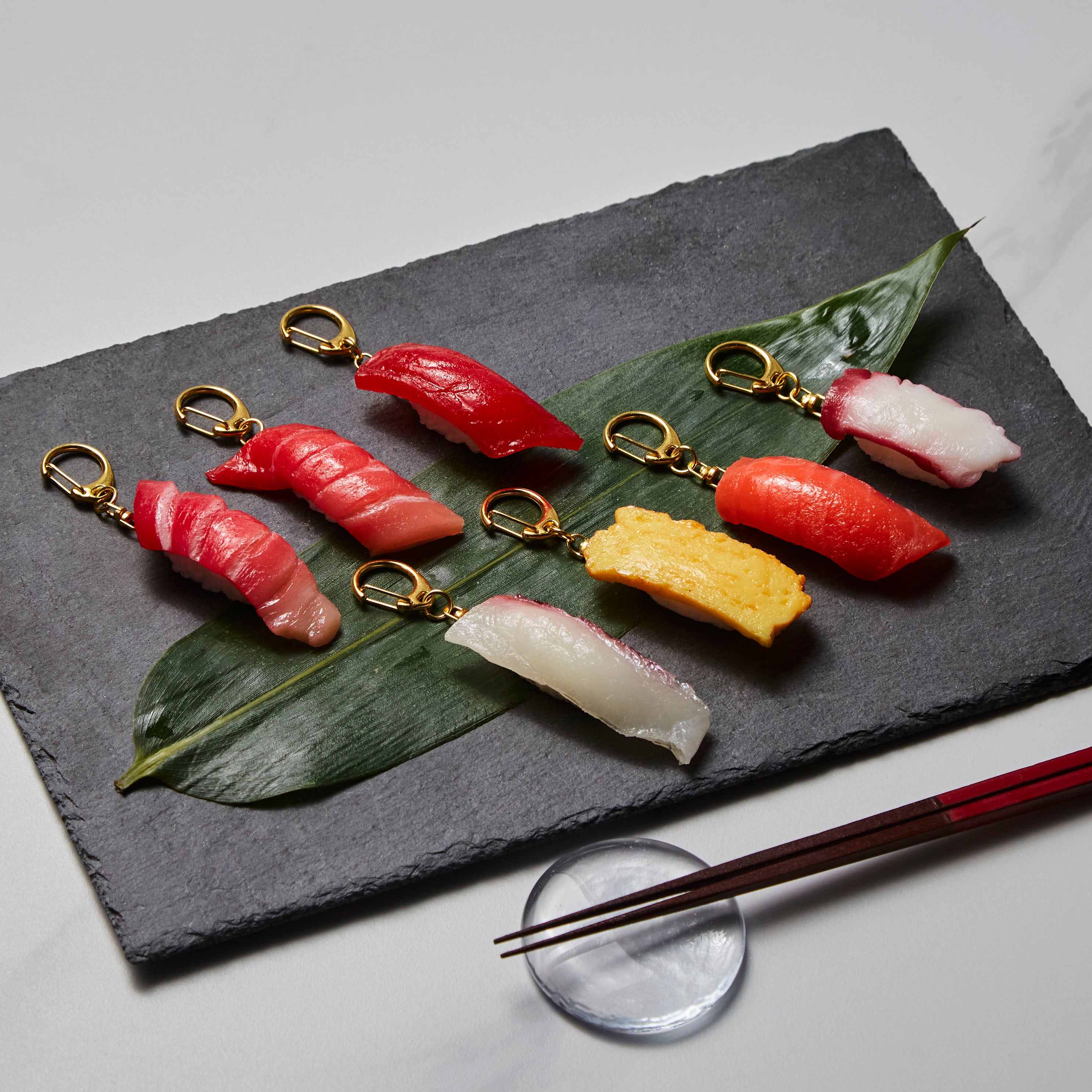SUSHI Banana Katsudon Miniature Handcrafted Food Sample Keychain Made