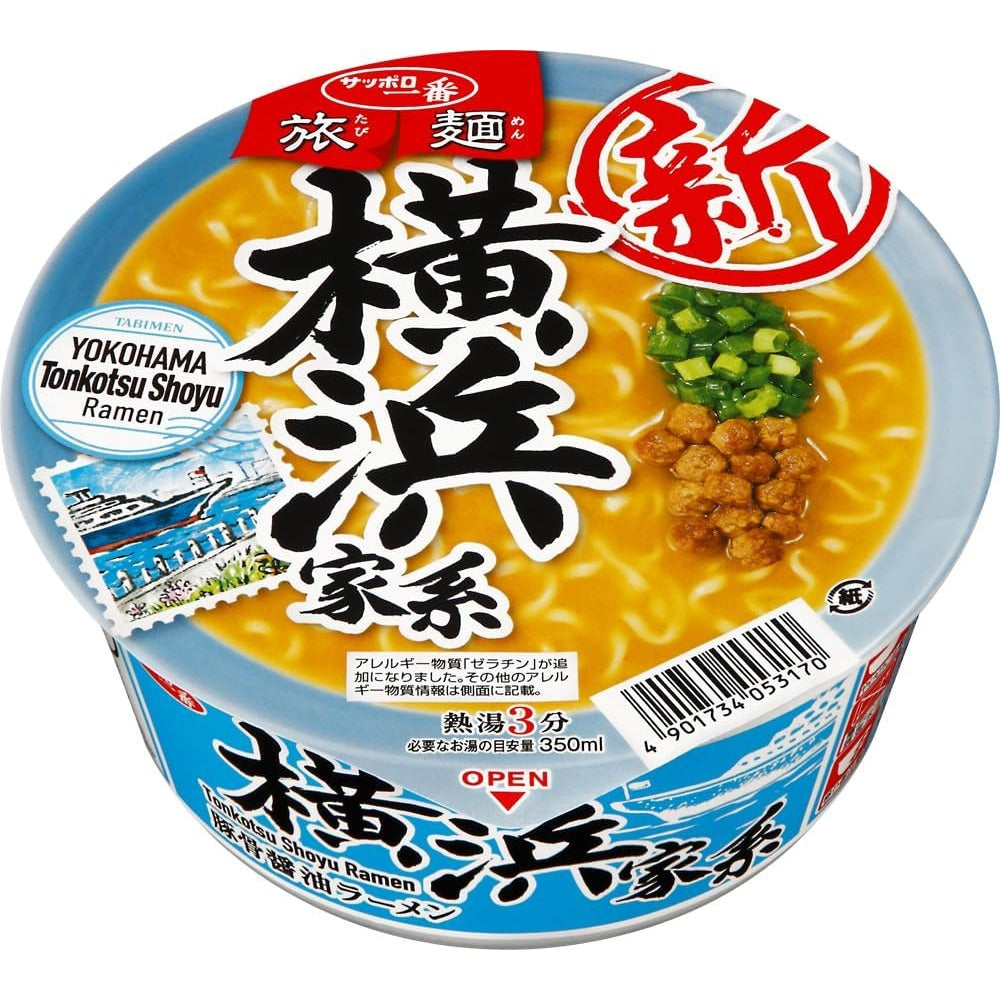 Sapporo Ichiban New Tabimen Yokohama Iekei Tonkotsu Shoyu Ramen 75g x