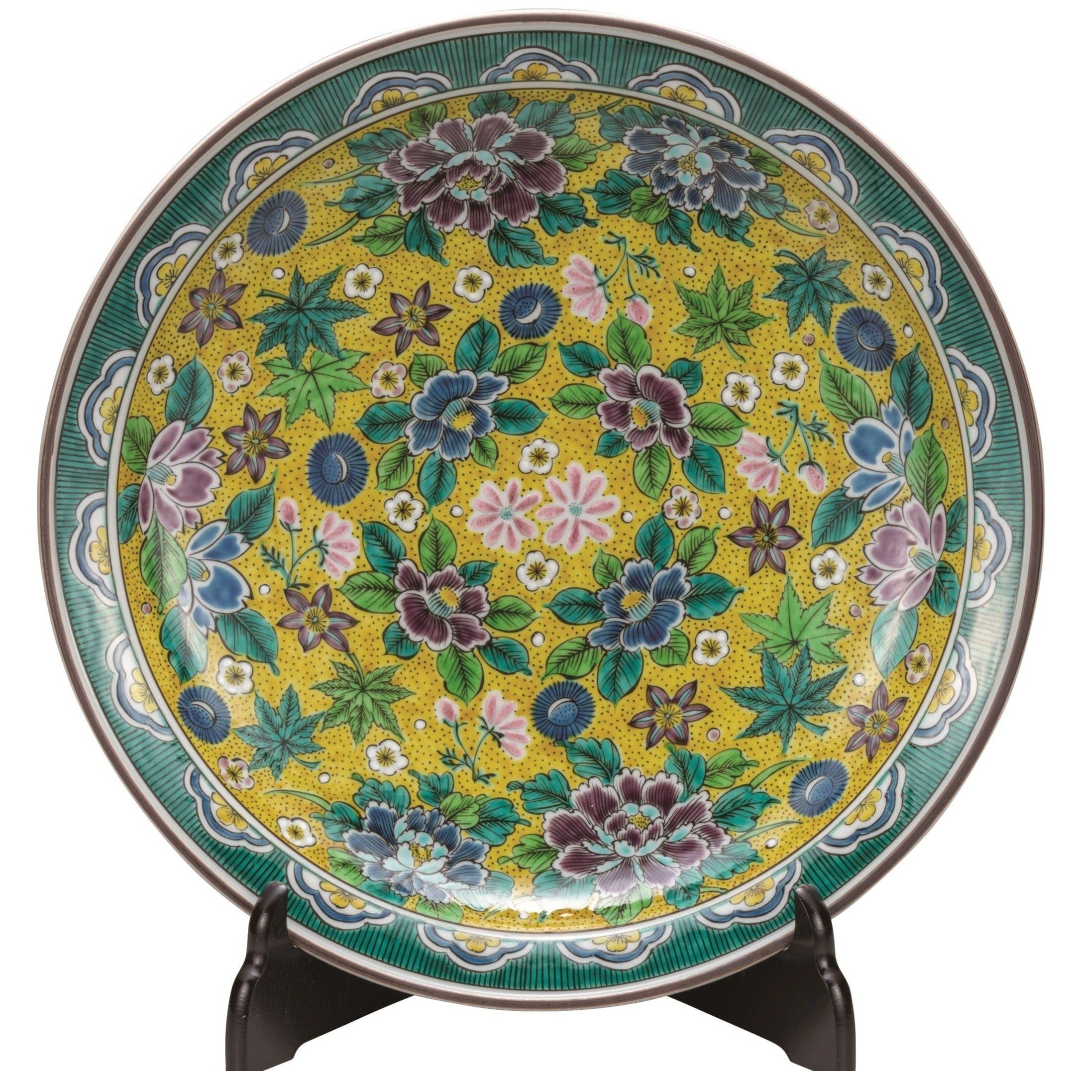 Kutani Yaki Ware No.12 Ornamental plate 