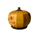 Hinoki Wood Jack-o’-Lantern with LED Light By Ricod - Shizuoka City