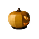 Hinoki Wood Jack-o’-Lantern with LED Light By Ricod - Shizuoka City