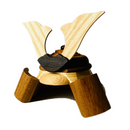 Wooden Samurai Kabuto Helmet Ornament, Handcrafted By Ricod - Shizuoka City