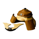 Wooden Samurai Kabuto Helmet Ornament, Handcrafted By Ricod - Shizuoka City