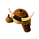 Wooden Samurai Kabuto Helmet Ornament, Handcrafted By Ricod - Shizuoka City