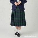 Authentic Japanese School 20-Pleat Tartan Check Skirt - KANKO GROBAL