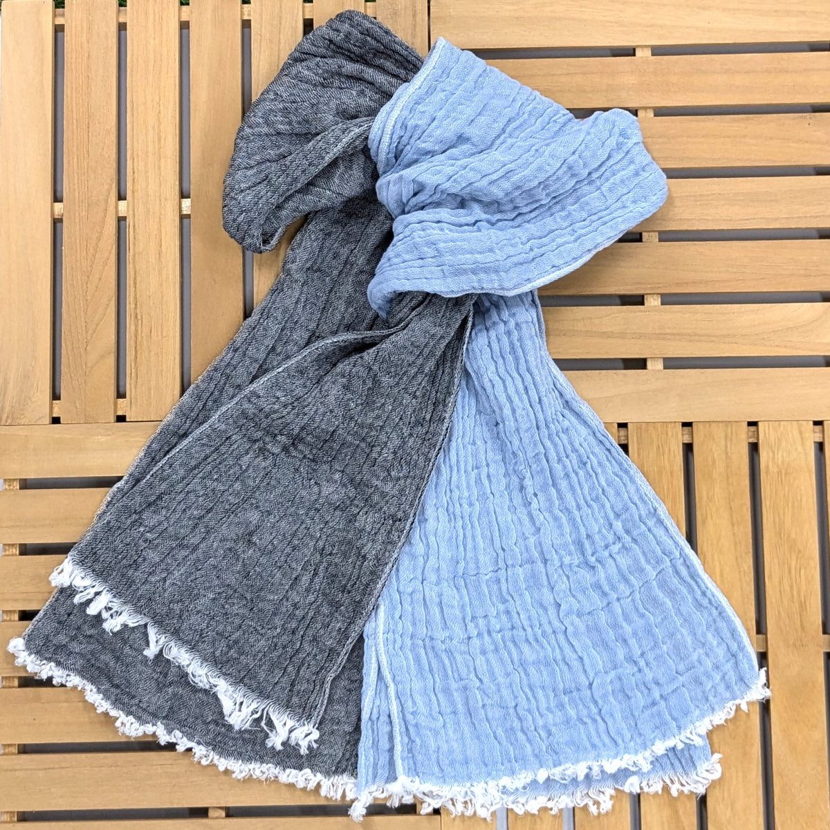 YOSHINANI Reed Cotton Stole Towel Soft Quick Dry 120cm - Kawasaki City