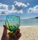 Ryukyurian Churaumi Barrel Glass From Okinawa, Japan - Kurumira Shop