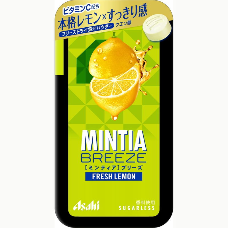 Asahi Mintia Breeze Fresh Lemon 30 Tablets x 8 Packs – Sugar-Free Vitamin C – Made in JAPAN - Tokyo Sakura Mall