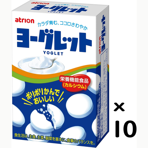 Yoguretto Chewable Yogurt Tablets 18 Tablets x 10 Packs – Refreshing Yogurt Flavor with Calcium – Made in JAPAN - Tokyo Sakura Mall