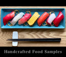 SUSHI Banana Katsudon Miniature Handcrafted Food Sample Keychain Made in JAPAN- Kawasaki City Store