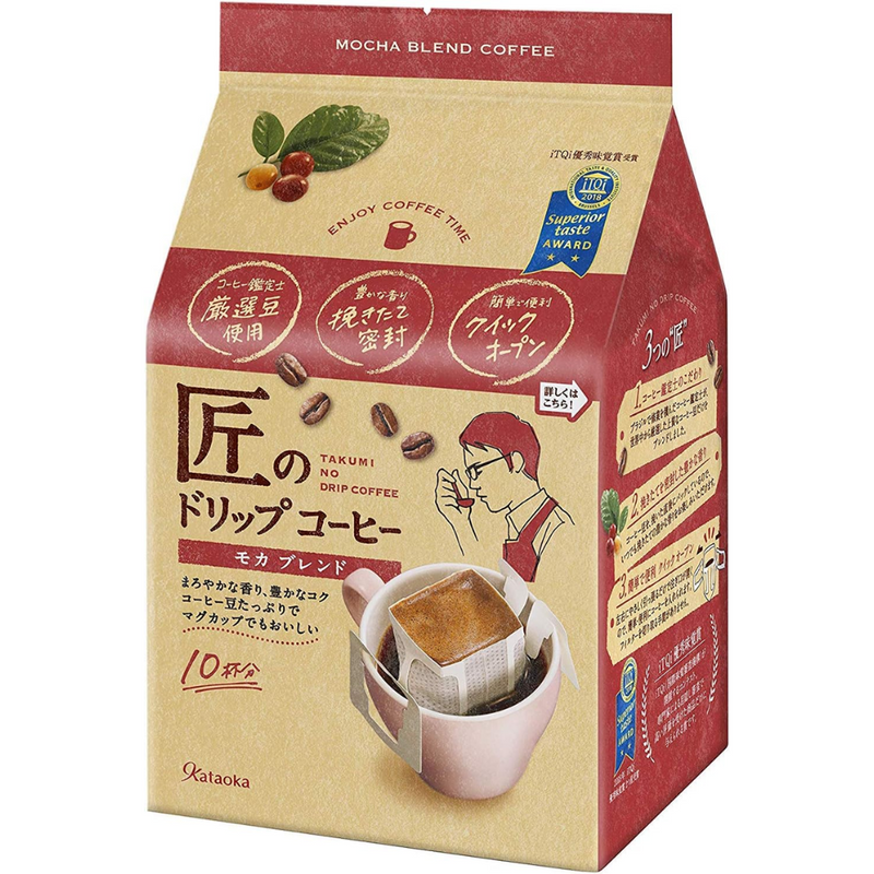 Takumi Drip Coffee Mocha Blend 10 Servings – Japanese Single Serve Medium Roast – Made in JAPAN - Tokyo Sakura Mall