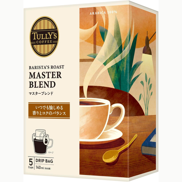 Tully’s Coffee Drip Coffee Master Blend 9g x 5 Bags Set Made in JAPAN - Tokyo Sakura Mall