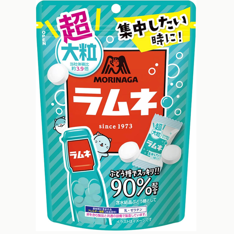 Morinaga Extra Large Ramune Candy 60g x 6 Pack – Glucose-Rich Chewy Japanese Candy – Made in JAPAN - Tokyo Sakura Mall