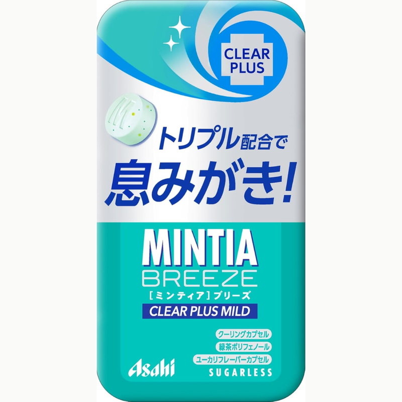 Asahi Mintia Breeze Clear Plus Mild 30 Tablets x 8 Packs – Green Mint Sugar-Free – Made in JAPAN - Tokyo Sakura Mall
