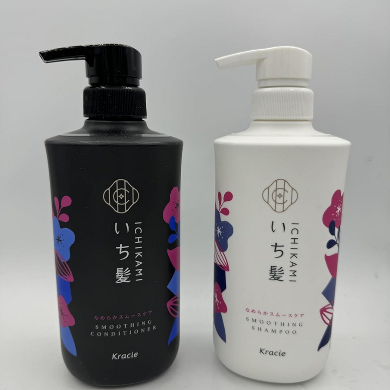 Kracie Ichikami Shampoo & Conditioner Set – Silky Smooth Type, 330ml + 330g Refills – Made in JAPAN - Tokyo Sakura Mall