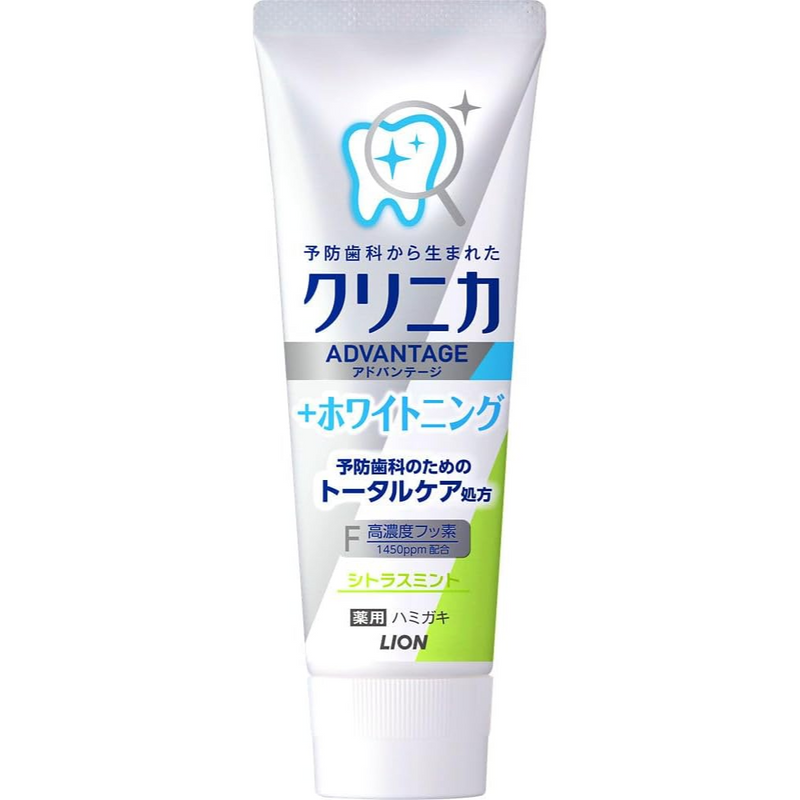 LION Clinica Advantage Whitening Toothpaste Citrus Mint 130g – Made in JAPAN - Tokyo Sakura Mall