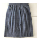 20-Pleat School Skirt Gray & Blue, Japanese Handmade Uniform - KANKO GROBAL