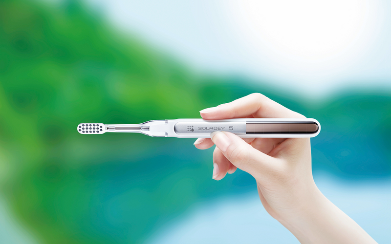 Solar Day Toothbrush Soladey5 Ionic Toothbrush Solar Panels TiO2 Semiconductor Brush W/O To