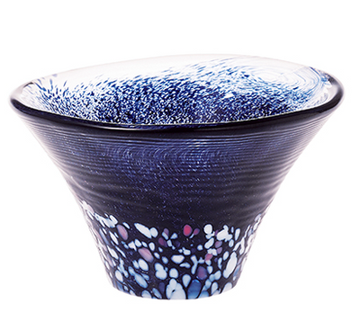 Toyo-Sasaki Glass Japanese Sake Small Glass Sakura-Fuji Fujisan Handma