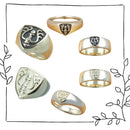 Emblem Rings in Black & White for Men, Women & Boys - Kurumira Shop