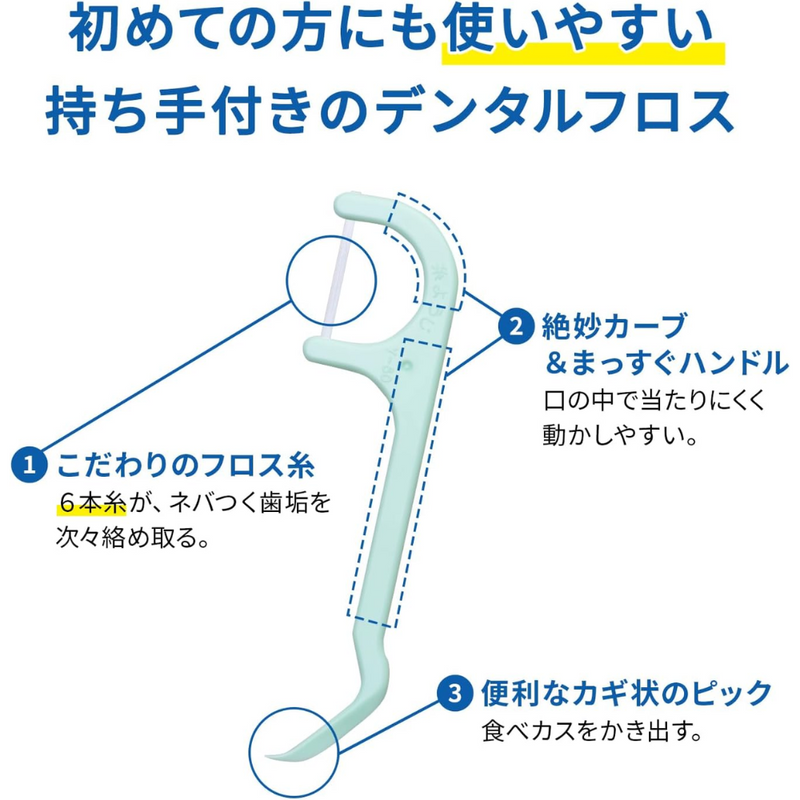 Kobayashi Dental Floss & Pick Itoyoji 60 Sticks ×2 Pack – Made in JAPAN - Tokyo Sakura Mall