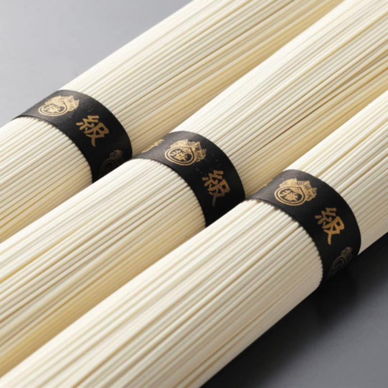 Ibonoito Premium Hand-Stretched Somen Noodles 50g x 18 Bundles – Black Label Gift Box – Made in JAPAN - Tokyo Sakura Mall