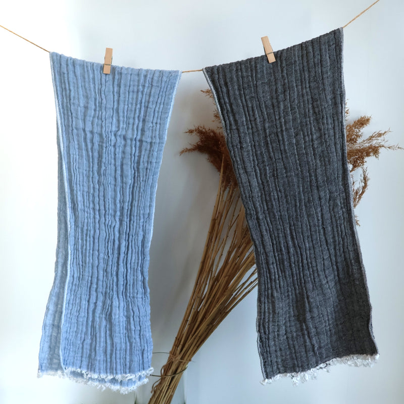 YOSHINANI Reed Cotton Stole Towel Soft Quick Dry 120cm - Kawasaki City