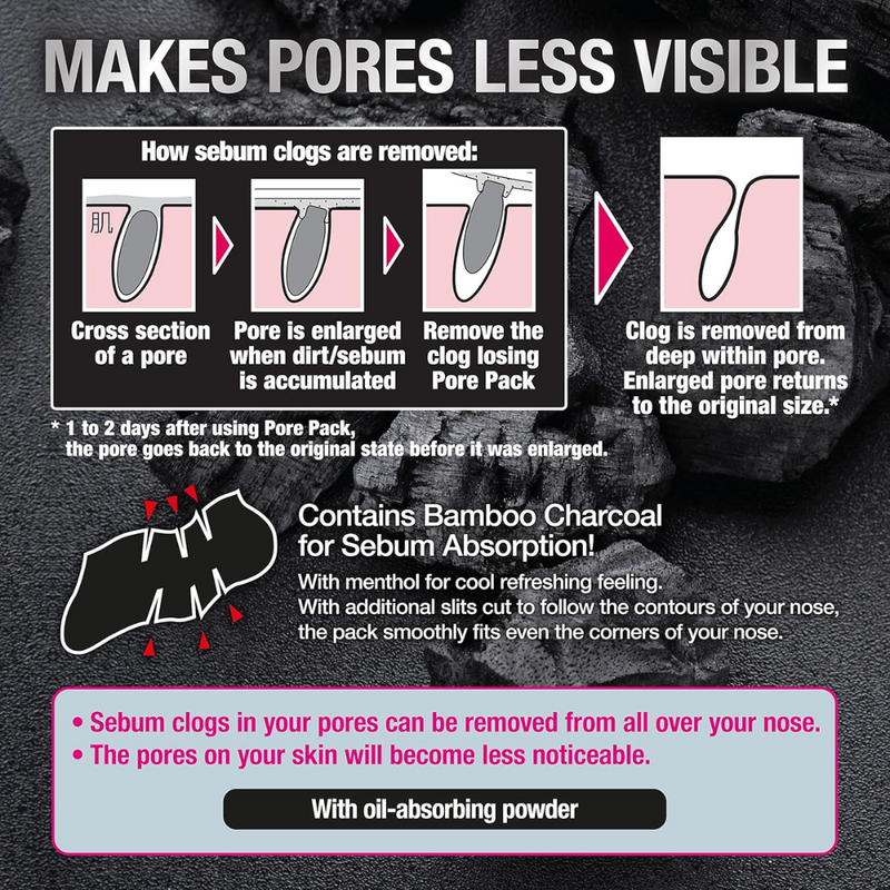 Men’s Biore Pore Strips Black Type 10 Sheets – Made in JAPAN - Tokyo Sakura Mall