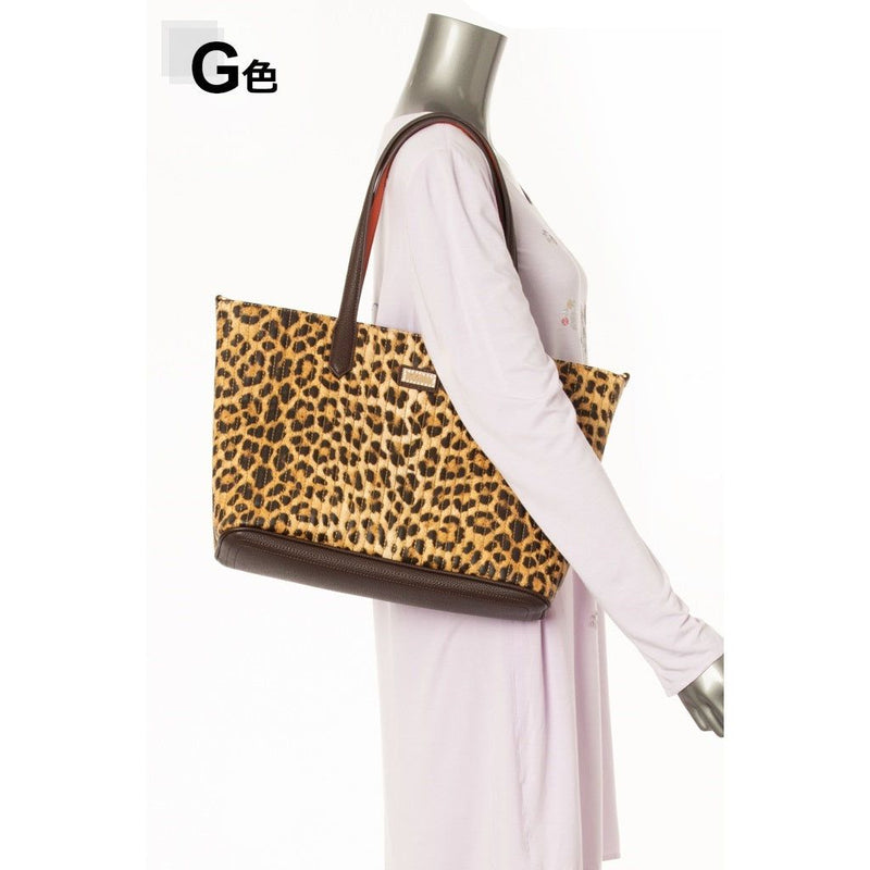Italiya Leopard Print Tote Bag G Leather 41cm x 27cm x 12cm Japan