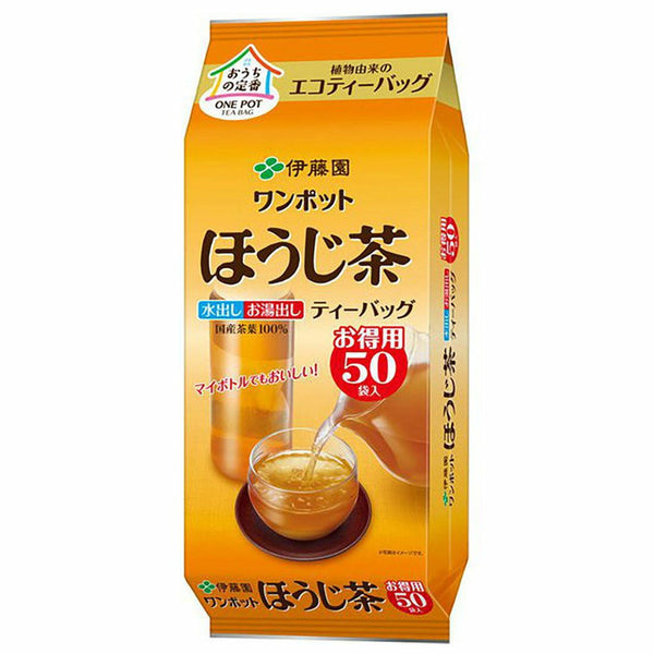 ITOEN One Pot Tea Bag Hojicha 50 Pack - Authentic Japanese Tea - Tokyo Snack Land