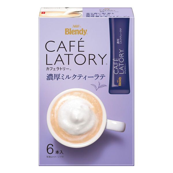 AGF CAFFE LATORY Thick Milk Tea Latte 6 Stick Authentic Japanese Tea Blend - Tokyo Snack Land