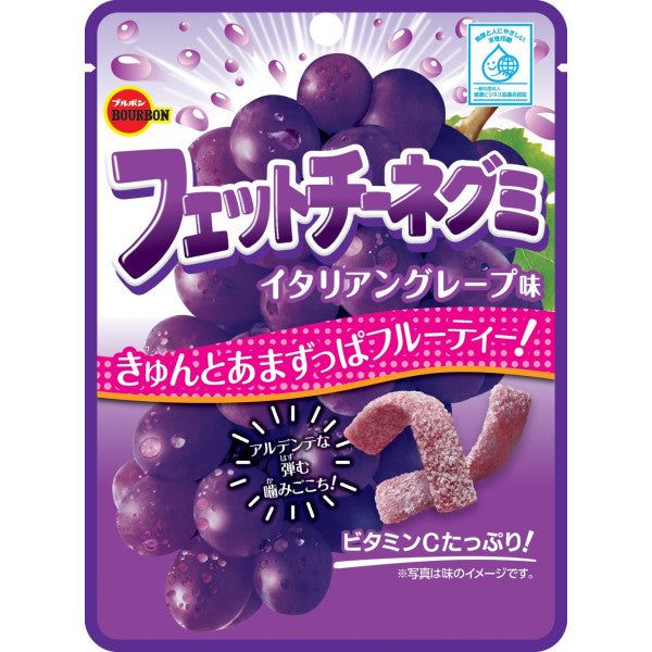 Bourbon Fettuccine Gummies Italian Grape Flavor Chewy Candy from Japan 50g - Tokyo Snack Land