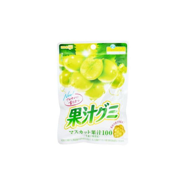 Meiji Fruit Juice Gummy Muscat Flavor 54g Japanese Candy, Sweet & Juicy - Tokyo Snack Land