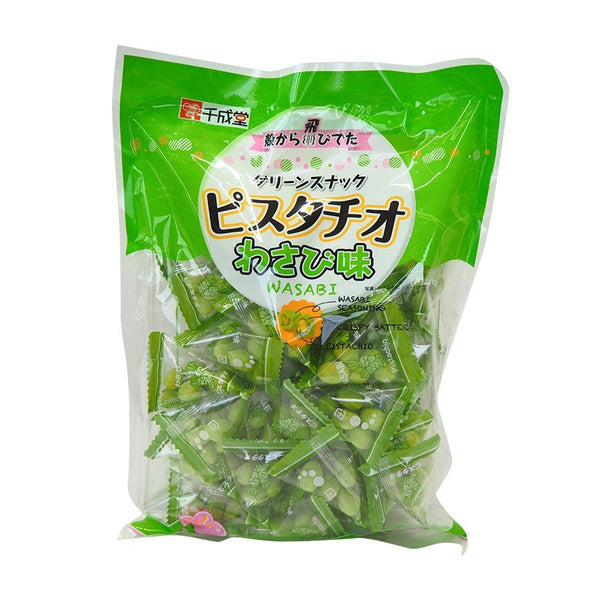 SENSEIDO Green Snack Pistachio Wasabi Flavor 215g - Tokyo Snack Land