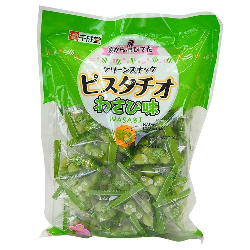 SENSEIDO Green Snack Pistachio Wasabi Flavor 215g - Tokyo Snack Land