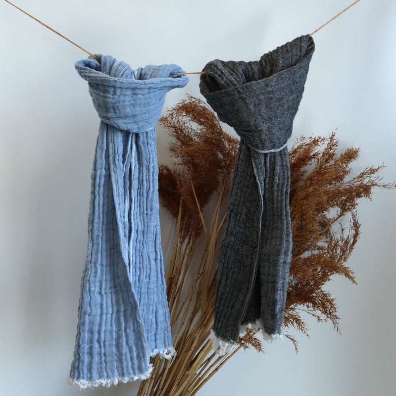 YOSHINANI Reed Cotton Stole Towel Soft Quick Dry 120cm - Kawasaki City