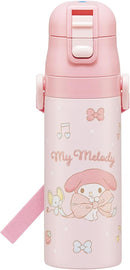 Skater SDC4-A Children's Stainless Steel Water Bottle, Direct Drinking, 16.5 fl oz (470 ml), Childre