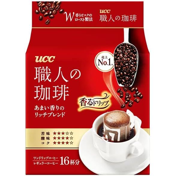 UCC Artisan Coffee Drip Coffee Sweet Scented Rich Blend (7g x 16P) x 12 Bags | j-Grab Mall Sakura Japan