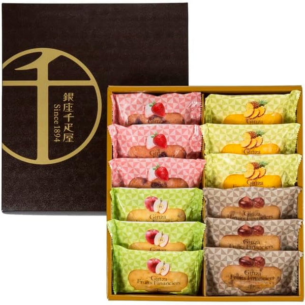 Ginza Senbikiya Fruit Financiers 12pcs Assortment - Global & Gourmet S