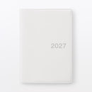 MUJI 2027 Monthly Weekly Planner A6 White Gray