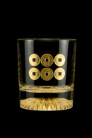 Golden Rock Glass (with Sengoku Warlord family crest) in Kanazawa, JAPAN - Kurumira Shop