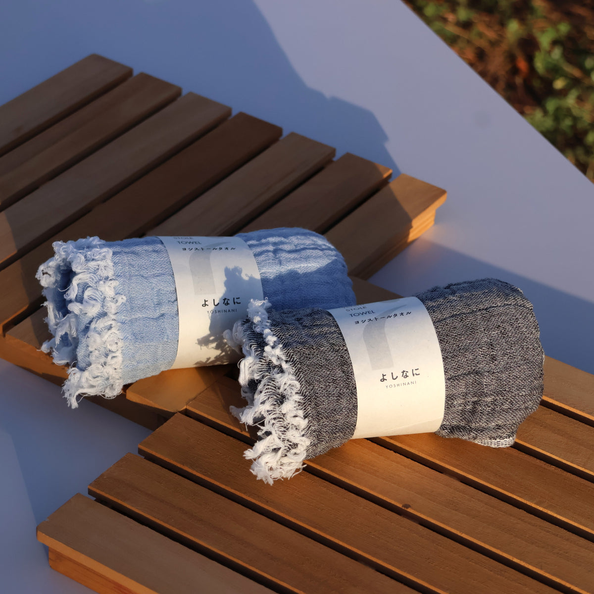 YOSHINANI Reed Cotton Stole Towel Soft Quick Dry 120cm - Kawasaki City
