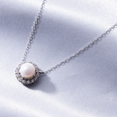 PT950 Akoya Pearl 5.5mm Natural Diamond 0.18ct Pendant Made in JAPAN - YUUKI JEWELLERY JAPAN
