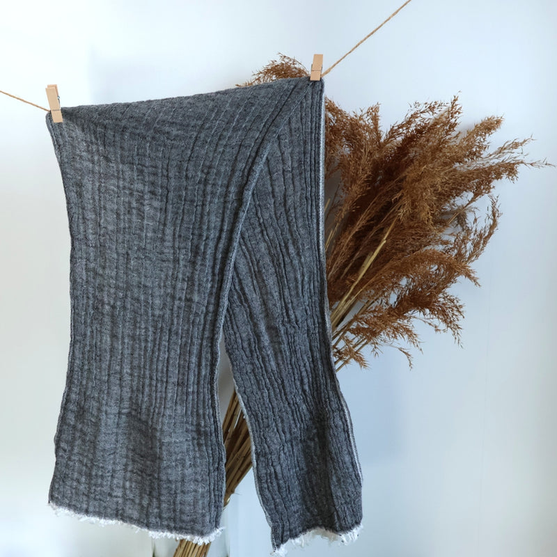 テンダーロイン　COTTON STOLE GRAY YOSHINANI Reed Cotton Stole Towel Soft Quick Dry 120cm - Kawasaki City