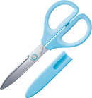 Kokuyo Saxa Non-Stick Scissors - Durable Titanium Coating Blades with 3D Technology, Ambidextrous Design for Crafting, Sewing & Daily Use, Navy Blue, Japan Import (HASA-PT280DB)