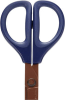 Kokuyo Saxa Non-Stick Scissors - Durable Titanium Coating Blades with 3D Technology, Ambidextrous Design for Crafting, Sewing & Daily Use, Navy Blue, Japan Import (HASA-PT280DB)