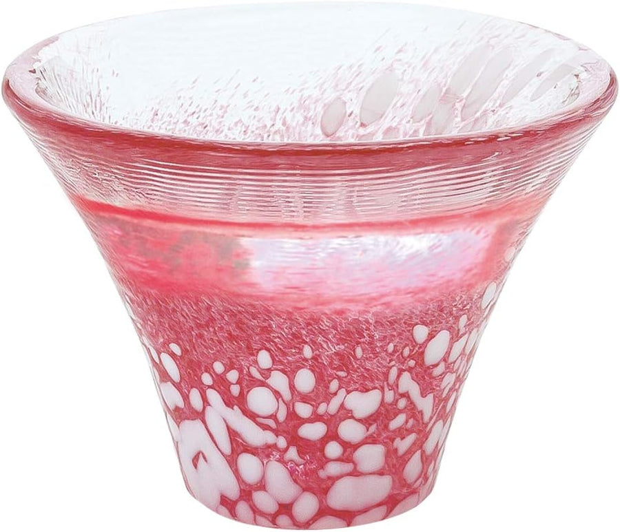 Special Sale! Japanese Sake Glass Fuji Fujisan Pink Sakura Craftsmansh