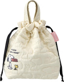 Skater KBCT9-A Quilted Fabric Insulated Lunch Tote Bag with Pockets Snoopy