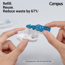 KOKUYO Refillable Correction Tape and Refill, 19.7 ft (6 m) Small White 6.5 mm Wide Easy To Use Applicator for Instant Corrections, Metal Tip with Clean Cut, Compact Size. (TW-MNT336)