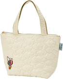 Skater KBCT9-A Quilted Fabric Insulated Lunch Tote Bag with Pockets Snoopy